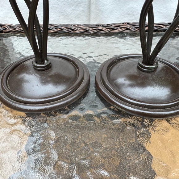 Elegant Brown Spiral Candle Holders set of (2) - Picture 6 of 15